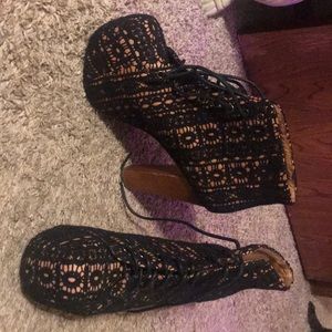 Jeffrey Campbell lace booties